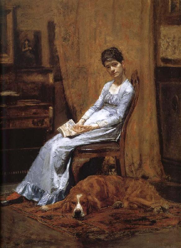 Thomas Eakins The Artist-s wife and his dog Germany oil painting art